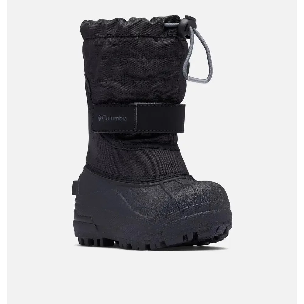 Columbia Powderbug Plus II 1637873-012 Toddler 5 Black Gray Snow Boots RHS7801